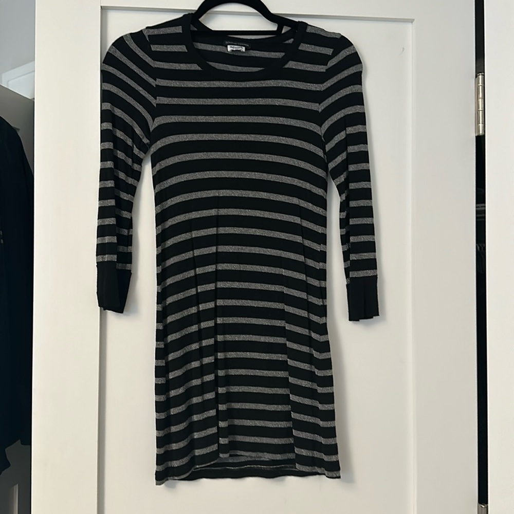 Splendid black and silver stripe shirt, size XS